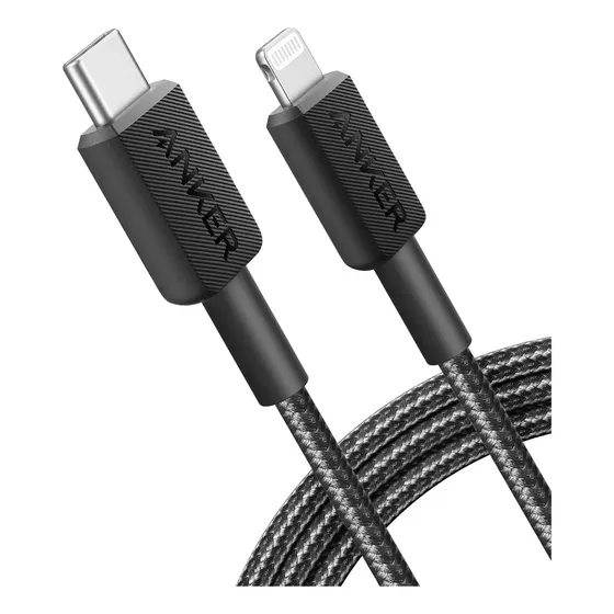 Cabo Anker 322 Usb-c Para Lightning Certificado Mfi 1,0m Cor Preto