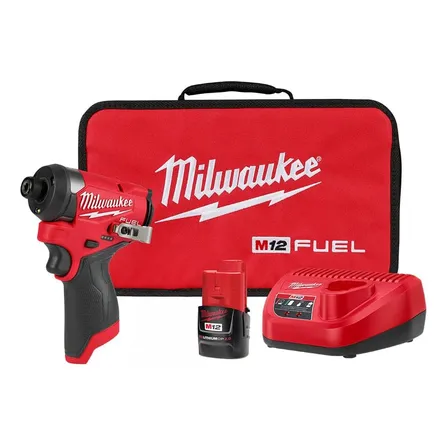 Parafusadeira De Impacto 1/4 169nm Milwaukee M12 Fuel 3453 Vermelho