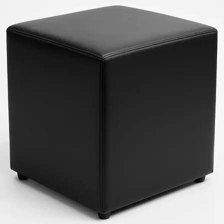 Puff Banco Quadrado Corino Cor Preto, Diversos Cores 40 Cm X 35 Cm X 35 Cm