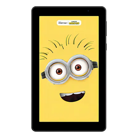 Tablet Infantil Positivo Vision Tab 7 Minions - Octa-Core 3GB RAM 64GB Armazenamento, Tela 7" IPS, Bateria 3100mAh, Android 14 Go, Wi-fi - Preto - Inclui 2 Itens de Proteção (Capa e Mochila))