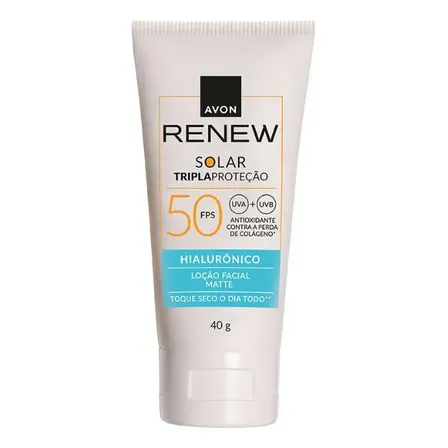 Protetor Solar Renew Fps 50 Loção Facial Matte Hialurônico