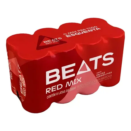 Pack 8 Unidades Skol Beats Red Mix Lata 269ml