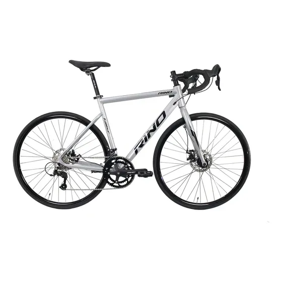 Bicicleta Aro 700 Rino Speed Gaya Aluminio 2x9v Disc Cor Prata Tamanho Do Quadro 51 Cm