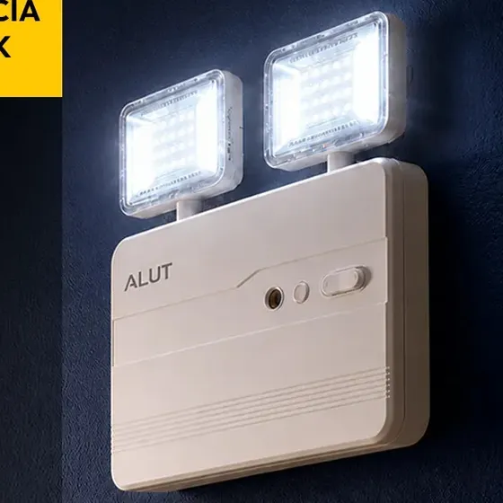 Luminaria Luz Led Emergencia Bloco Safelight 12w 6500K Branco Frio 2200lm Branco Cod:ALUT000802 Alut By Avant