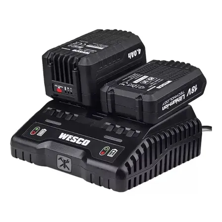 Carregador De Bateria 18v Duplo Bivolt Ws9919 Wesco
