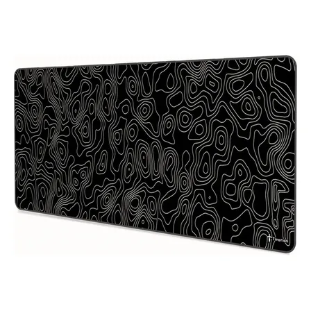 Mouse Pad Gamer Grande Profissional 90x40 Alta Qualidade Estampa Topografia Preto Mousepad - Titorion Mapa Topográfico