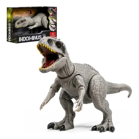 Dinossauro Interativo Indominus Rex com Som e Luz para Crianças Castela