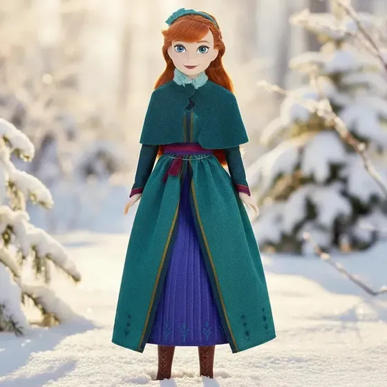 Anna Vestido De Baile Real Frozen Festival De Inverno Mattel
