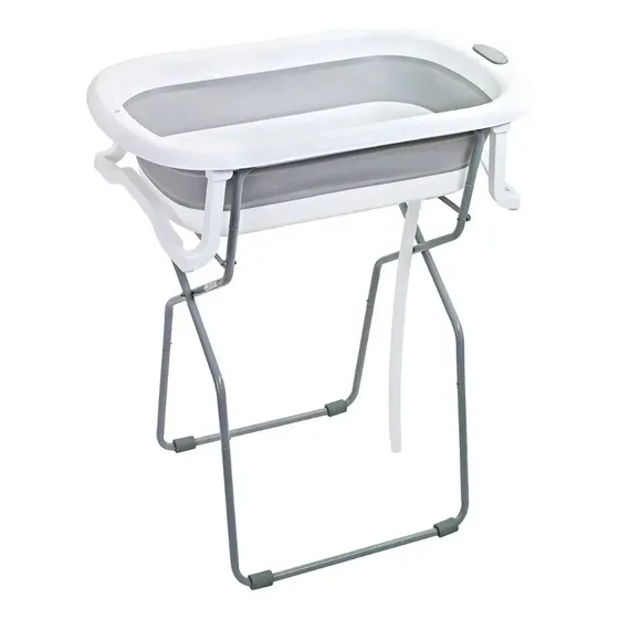 Banheira Para Bebê C/ Suporte Dobrável Lift Branco Maxi Baby