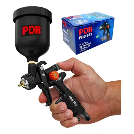 Pistola De Pintura Hvlp Pdr Pro-553p Bico De 1,2mm Para Retoques