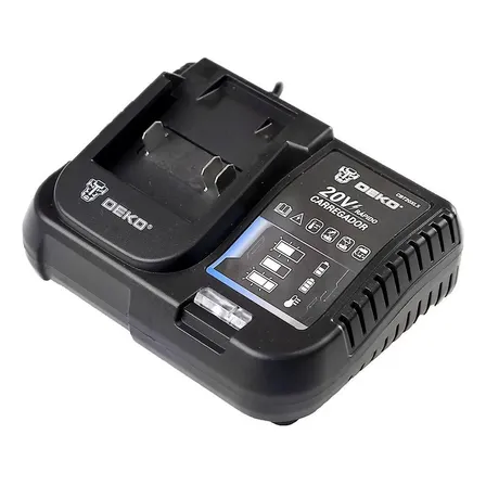 Carregador Rápido De Baterias Deko 20v 2.4a Bivolt Íon De Lítio Compacto