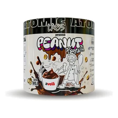 Peanut Protein 350g Avelã Atomic Labs Pasta Amendoim Whey Sem Lactose