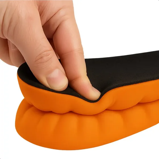 Palmilha Ortopédica 4d Para Fascite Plantar E Esporão Calcâneo 39-40 Laranja