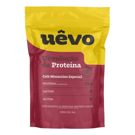 Proteína em Pó Uêvo Sabor Café Mocaccino 1kg Refil