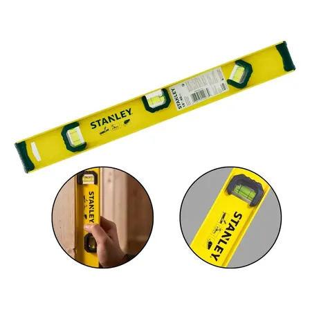 Nível De Mão 3 Bolhas Stanley Alumínio 18' 45cm Profissional
