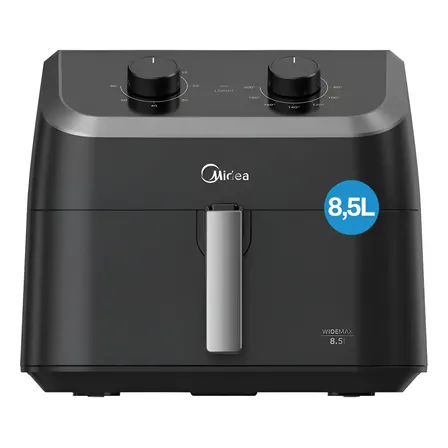 Fritadeira Air Fryer 8,5l Widemax Com Cesto Antiaderente Blackstone, 1900w Midea Preto 220v
