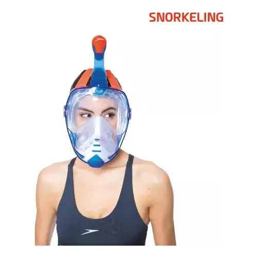 Máscara De Mergulho Full Face Snorkeling Mask Pro G/gg Speedo