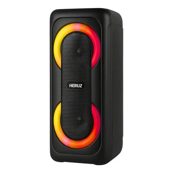 Caixa de Som Caixinha Bluetooth Led Grande 2 Alto Falante Duplo Led Usb Pendrive