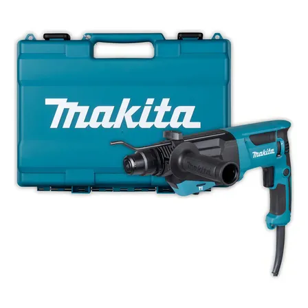 Martelete Rotativo Rompedor Makita Sds Plus Azul-turquesa + Maleta Hr2670 220v