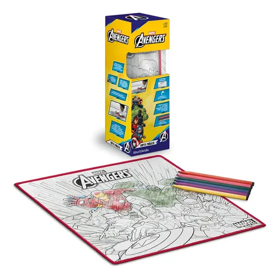 Tapete Mágico Acqua Para Colorir Avengers Multikids - Br2385