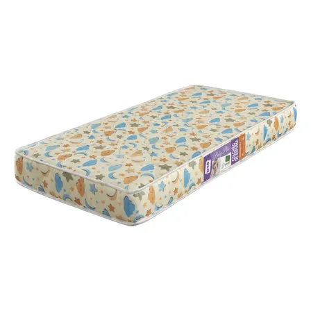 Colchão Infantil Baby Plus Estampado Amarelo Para Berço D18 130x70 D'Espuma