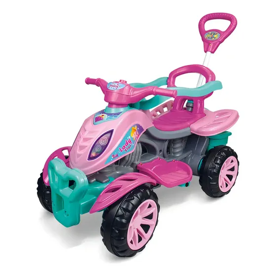 Maral Carrinho Passeio Infantil Empurrador Pedal Criança Lady Star Cor Lilás