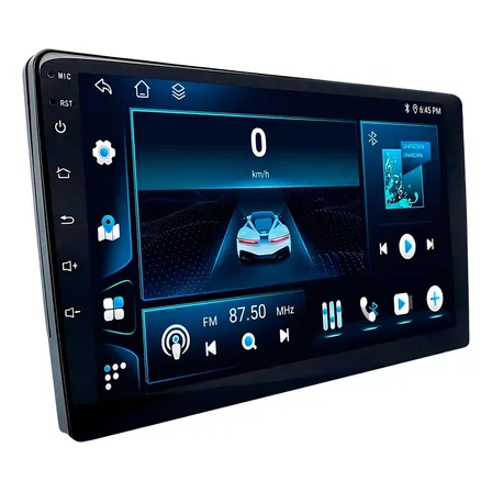 Central Multimídia H-Tech 9" QLED Octa-Core 6GB RAM 128GB GPS Wi-Fi Bluetooth