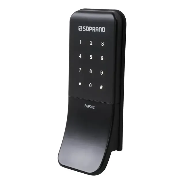 Fechadura Digital De Sobrepor Puxador Fsp202 - Soprano Preto