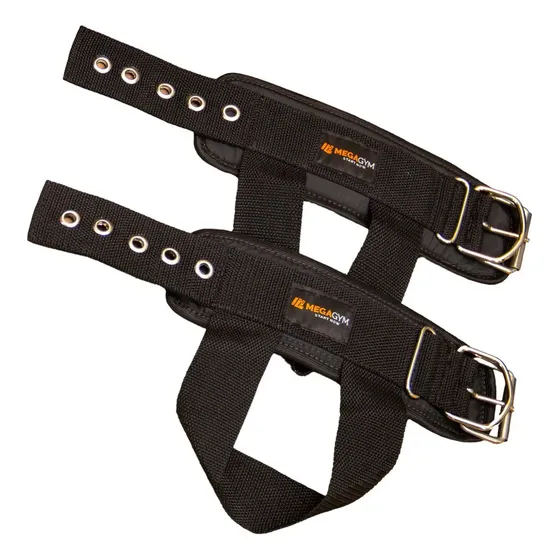 Tornozeleira Puxador Com Argolas Para Coice Crossover Glúteo Cor Preto