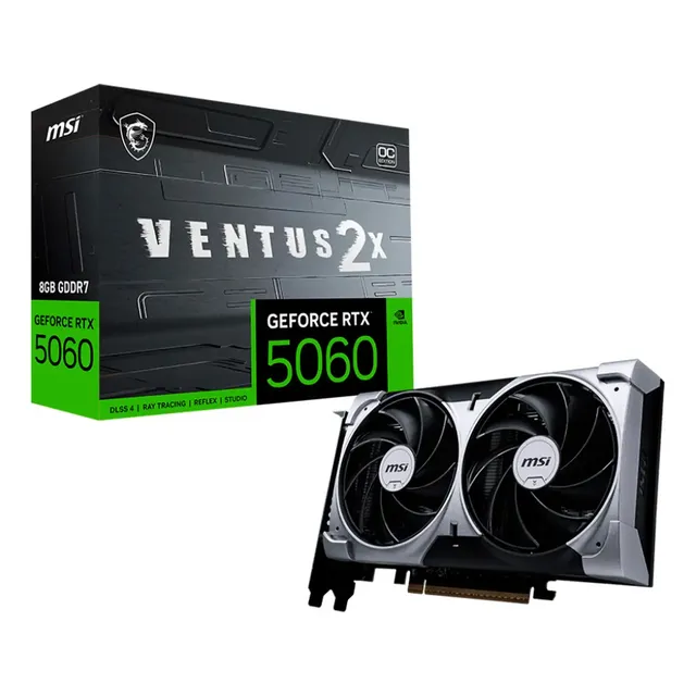 Placa De Vídeo Msi Geforce Rtx 5060 8gb Ventus 2x Oc Edition