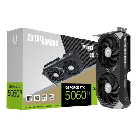 Placa De Video Zotac Rtx 5060 Ti, 8gb, Gddr7, 128-bit
