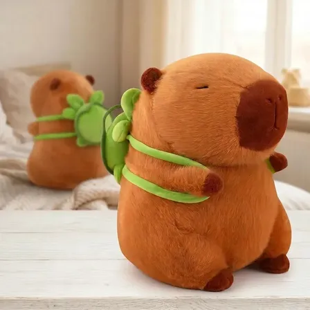 Capivara Filó Pelúcia Gigante Antialérgica Bichinho De Pelúcia Macio Brinquedo Infantil E Adulto Decoração Quarto Presente Criativo Confortável Seguro Alta Qualidade Brasiliana Tech Marrom