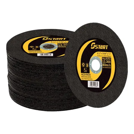 48 Peças Disco De Corte Fino Aço 4.1/2 Polegadas Esmerilhadeira Cor Preto