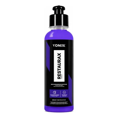 Restaurador Renovador De Plásticos Automotivos Vonixx Restaurax 240ml Violeta