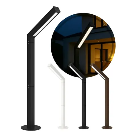 Poste Balizador Jardim Externo 240CM em alumínio Ravi Max Starlumen St3168 - PRETO