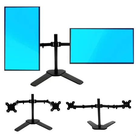 Suporte De Mesa Articulável Para 2 Monitores 17 A 27 Sanfé Cor Preto