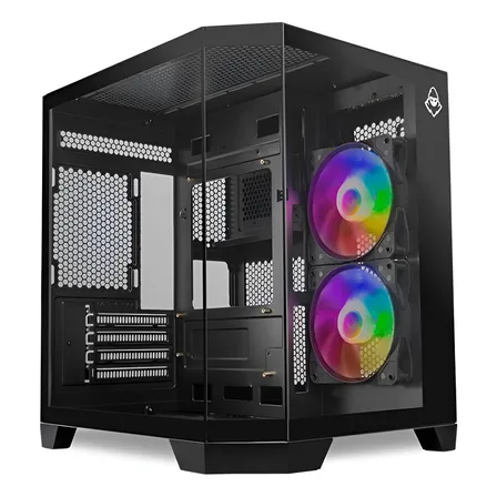 Gabinete Gamer Mancer Cv700m Minitower Lateral/vidro C/2fans Preto