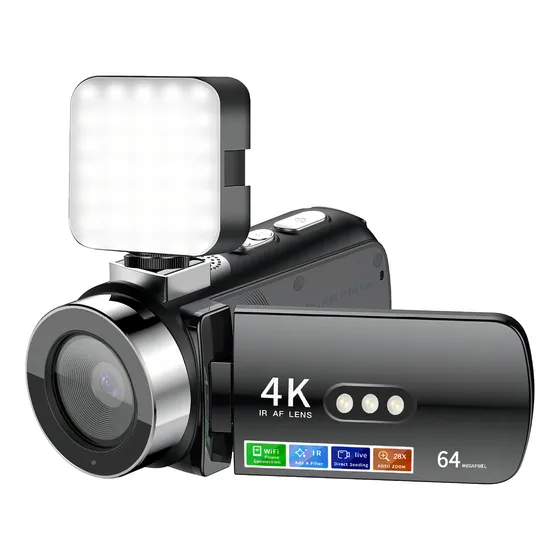 Câmera Filmadora Digital Full Hd Zoom 28x Com Led Cor Preto