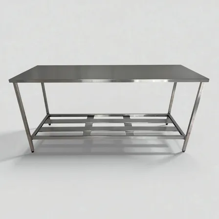 Mesa Inox Industrial Nortinox 190cm X 70cm X 90cm