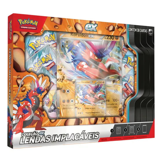 Cartas Pokémon Jogo Lendas Implacáveis 38 Cards - Copag - Koraidon