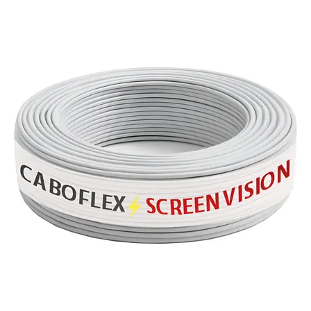 Cabo Elétrico Flexível 2,5mm Branco Rolo Com 50 Metros Screen Vision