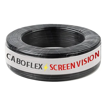 Fio 4mm Cabo Flexível Rolo Com 25 Metros Elétrico 750v Cor Preto Marca Screen Vision
