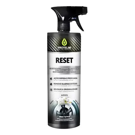 Limpador De Pneus Borrachas Plástico Reset 500ml - Protelim