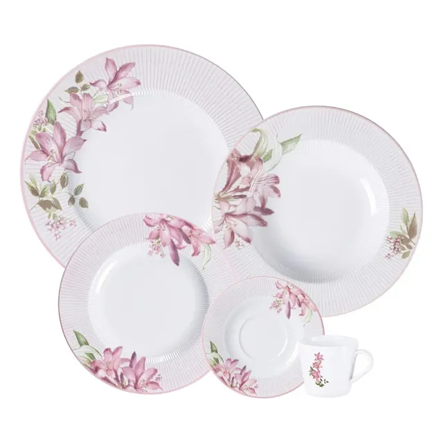 Aparelho De Jantar Tramontina Poème Em Porcelana 20 Peças