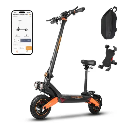 Honeywhale T8a Patinete Elétrico Adulto, 950 W Scooter Eletrica, 55 Km/h Velocidade Máxima, 45 A 50 Km Autonomia,... Preto
