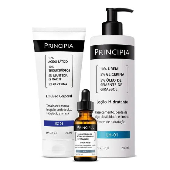 Principia Kit Inverno Intenso Ec-01, Lh-01 (500ml) Ah-2 Momento de aplicação Dia/Noite Tipo de pele Todo tipo de pele