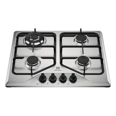 Cooktop 4 Bocas A Gás Electrolux Inox Experience Multi Chama E Grade Ferro Fundido Ke4xc Bivolt Preto 127/220v