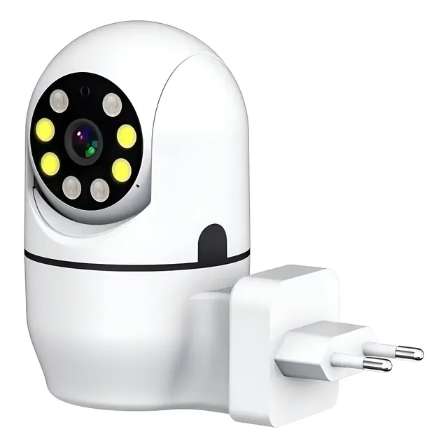 Câmera De Segurança Full Hd Visão Noturna Na Tomada Jt-8178 Branco