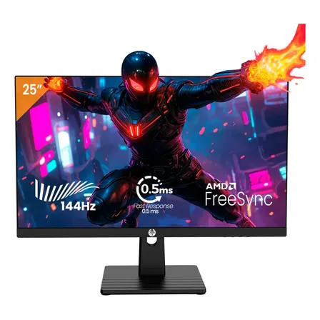 Monitor Gamer Haiz 25'' Ips Fhd 144hz 0.5ms Hdmi Dp Vesa Preto