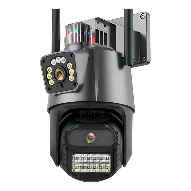 Câmera De Segurança Ip Wifi Jl Protec Ipsky2 Lente Dupla 6mp Preto